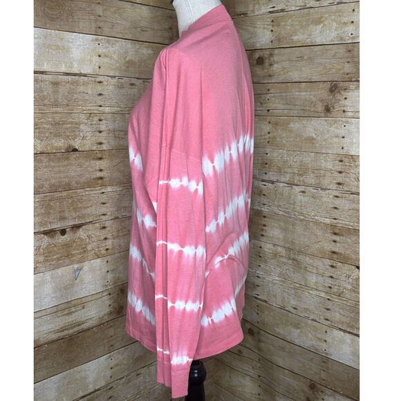 VICTORIA'S SECRET PINK OVERSIZED CREWNECK LONG SLEEVE EVERYDAY WEAR CASUAL TEE - Picture 2 of 3